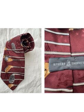 Robert Talbott Burgundy Best of Class Silk Golf Tie Novelty Father’s Day Gift